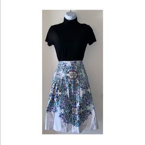 White/Blue Patterned Skirt